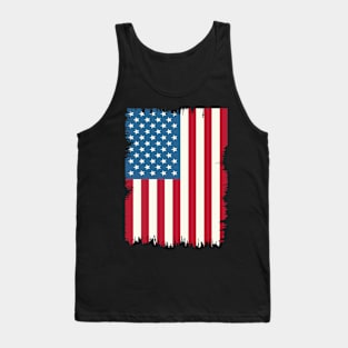 American Flag USA Patriotic 4th Of July Tank Top